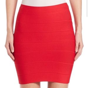BCBG Red Bodycon Mini Skirt